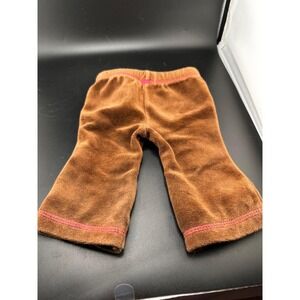 Cabbage Patch Kids Play Along Brown Velour Pink Stitched 17" Doll Clothes Vtg